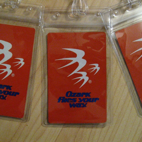 ✈️ Ozark Airlines Vintage Airline Luggage Tag Set (3) - Picture 4 of 5